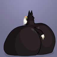 anthro cat character:steele hyper_butt medium:digital my_art // 1379x1379 // 211KB