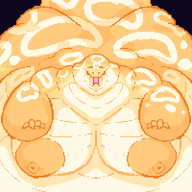 anthro bustyboy character:egg fat_immobility hyper_fat medium:digital medium:pixel my_art nude snake weight_gain // 2000x2000 // 42KB