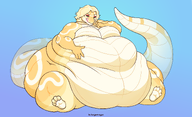 anthro character:egg fat_immobility hyper_fat medium:digital not_my_art snake weight_gain // 4080x2496 // 1.9MB