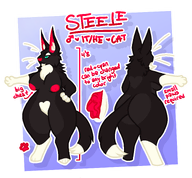anthro cat character:steele medium:digital my_art ref_sheet // 1500x1390 // 423KB